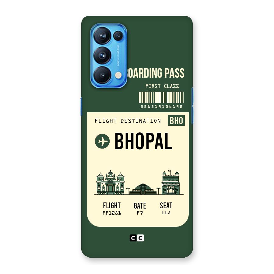 Bhopal Boarding Pass Back Case for Oppo Reno5 Pro 5G