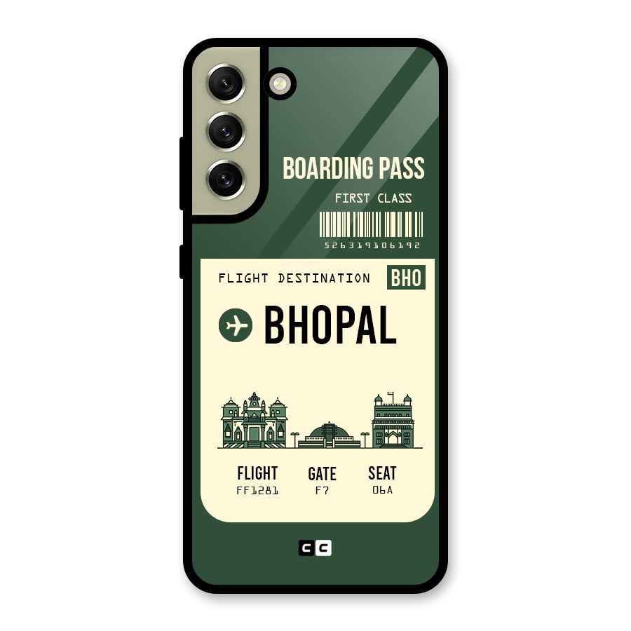 Bhopal Boarding Pass Glass Back Case for Galaxy S21 FE 5G
