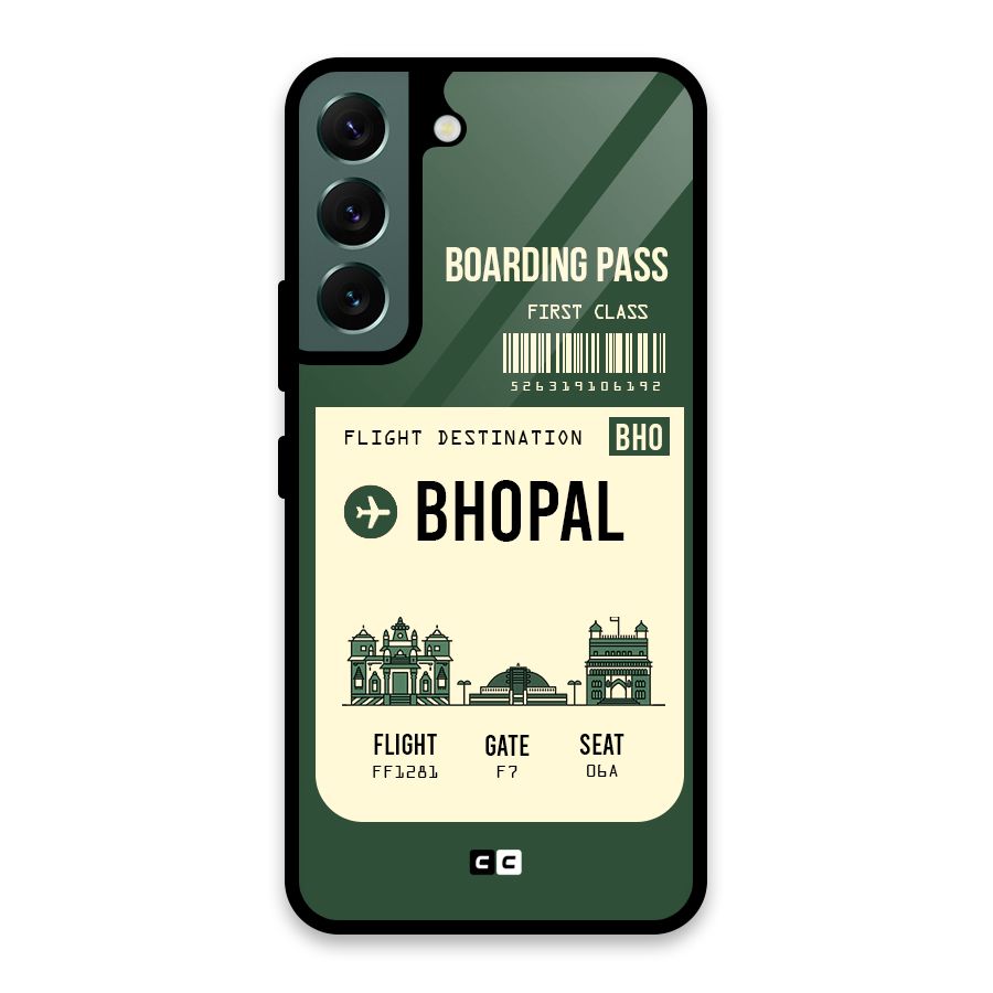Bhopal Boarding Pass Glass Back Case for Galaxy S22 5G