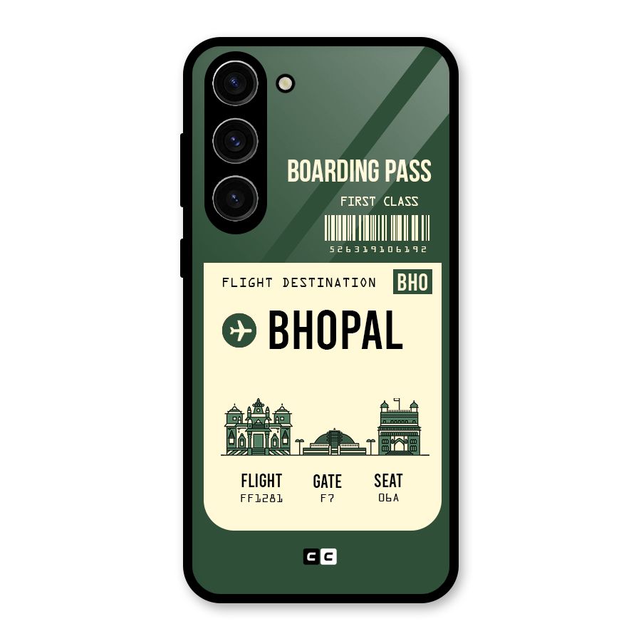 Bhopal Boarding Pass Glass Back Case for Galaxy S23 Plus