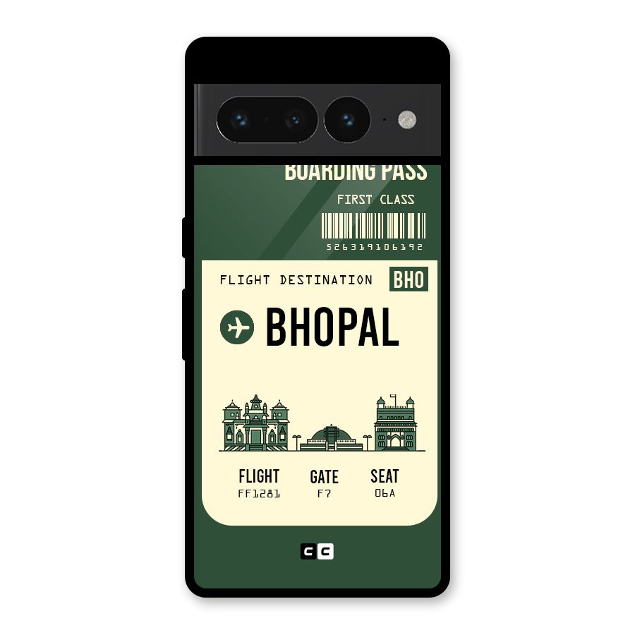 Bhopal Boarding Pass Glass Back Case for Google Pixel 7 Pro