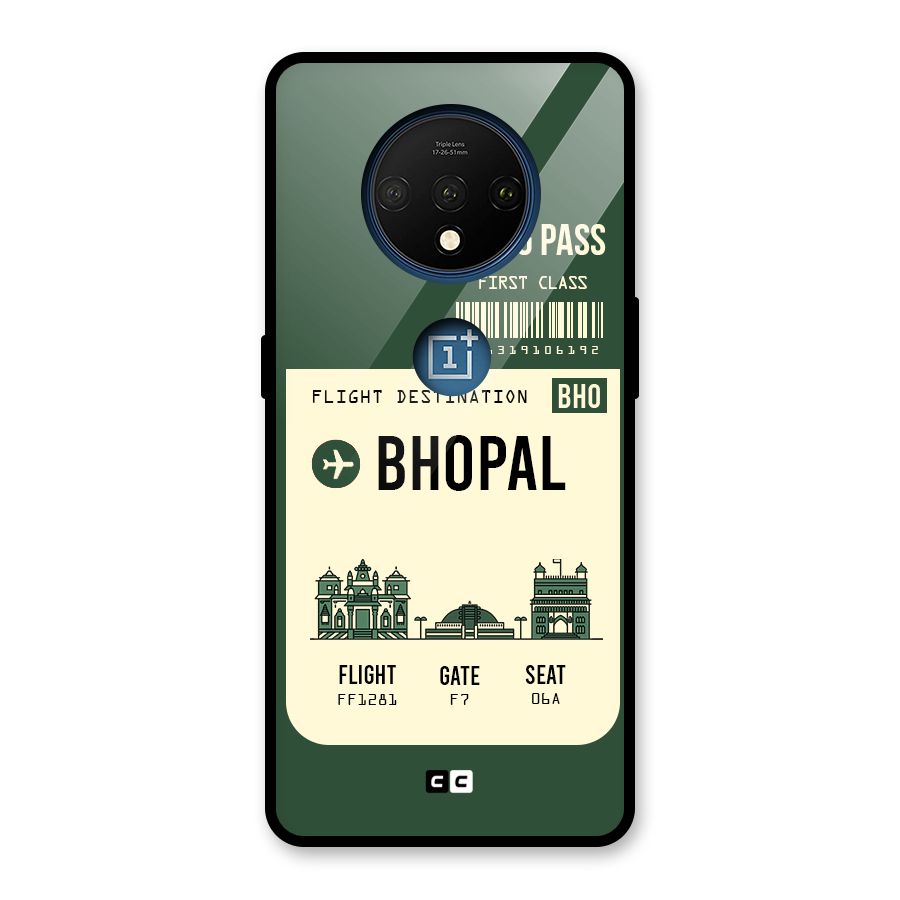 Bhopal Boarding Pass Glass Back Case for OnePlus 7T