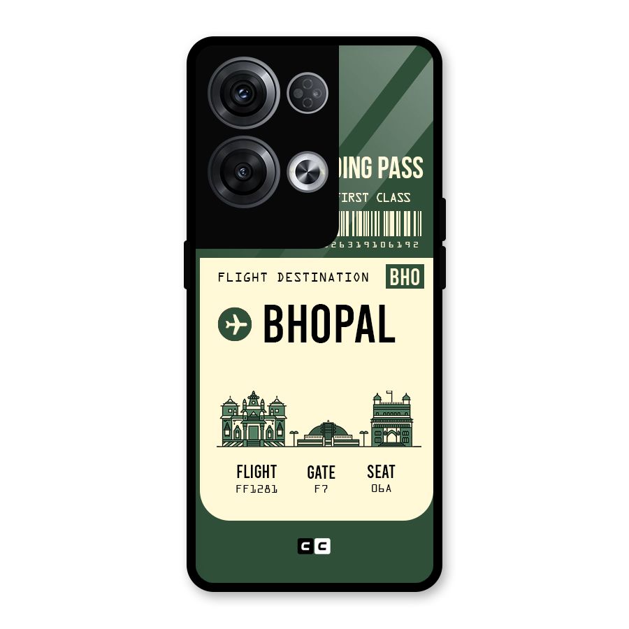 Bhopal Boarding Pass Glass Back Case for Oppo Reno8 Pro 5G