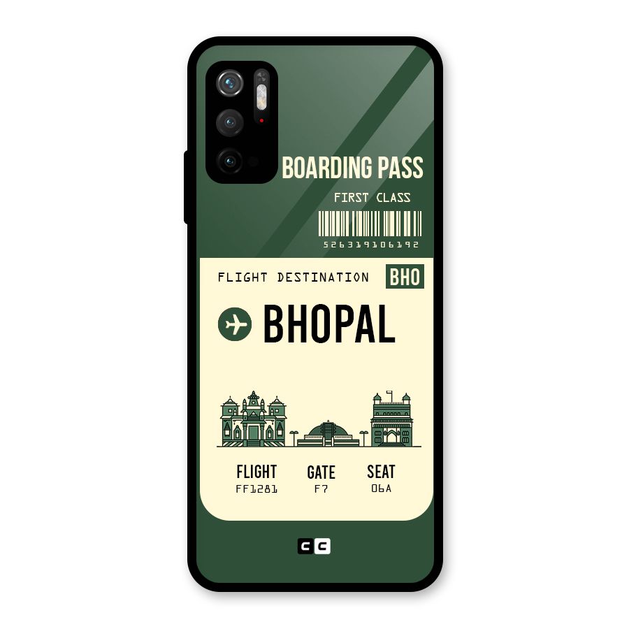 Bhopal Boarding Pass Glass Back Case for Poco M3 Pro 5G