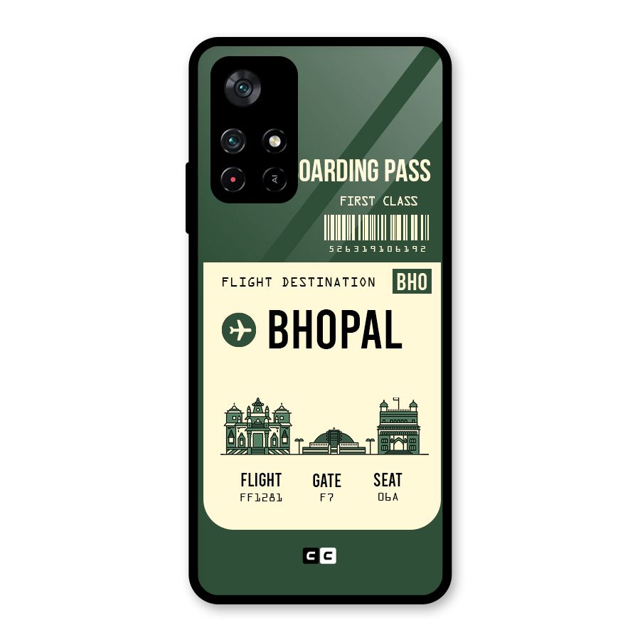 Bhopal Boarding Pass Glass Back Case for Poco M4 Pro 5G