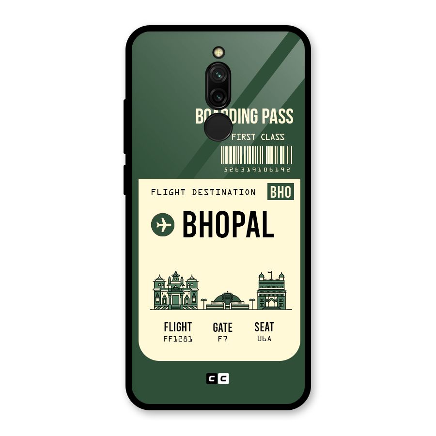 Bhopal Boarding Pass Glass Back Case for Redmi 8