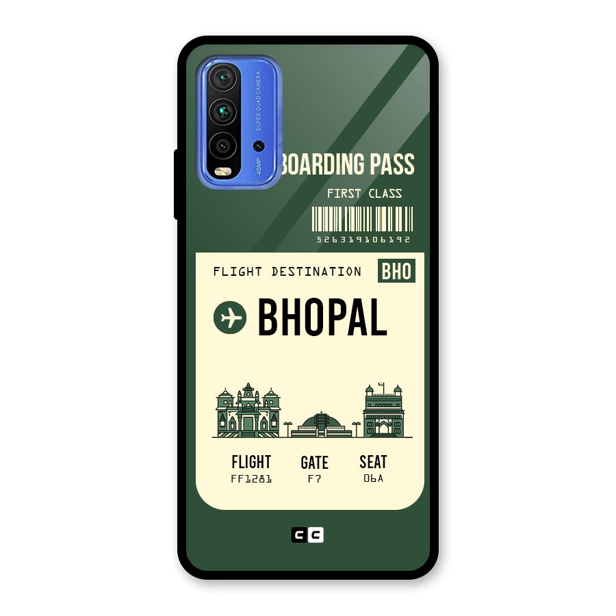 Bhopal Boarding Pass Glass Back Case for Redmi 9 Power