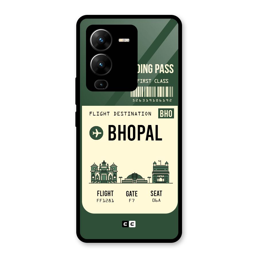 Bhopal Boarding Pass Glass Back Case for Vivo V25 Pro