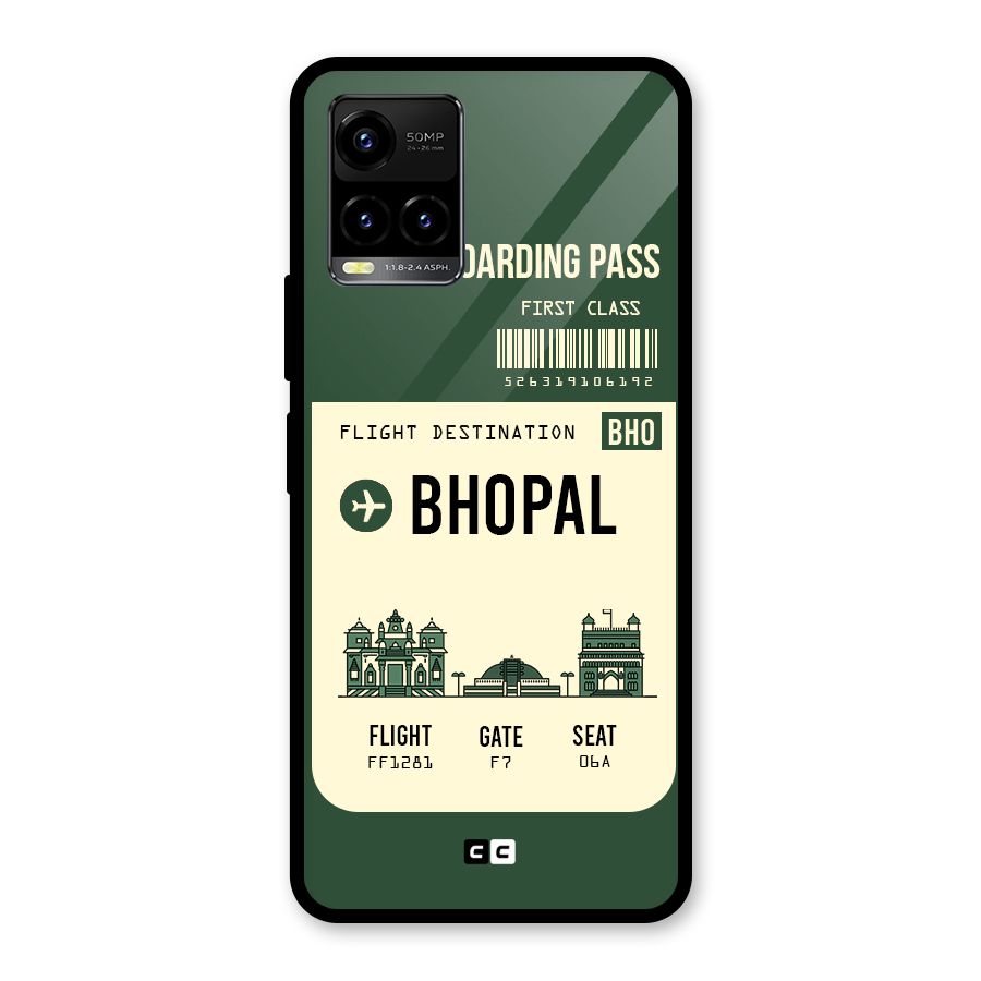 Bhopal Boarding Pass Glass Back Case for Vivo Y21A