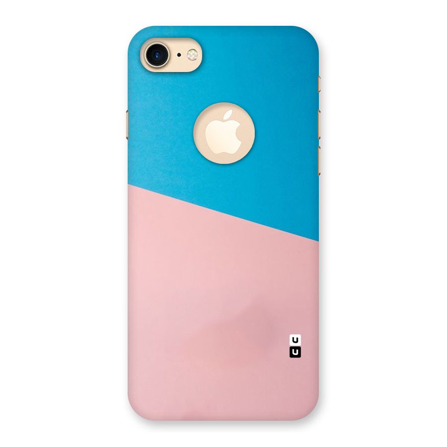 Bicolor Design Back Case for iPhone 7 Logo Cut