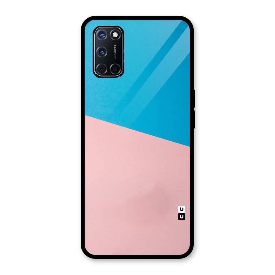 Bicolor Design Glass Back Case for Oppo A52