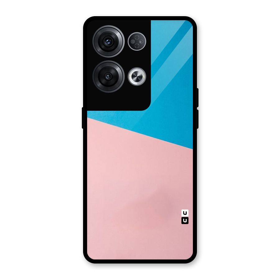 Bicolor Design Glass Back Case for Oppo Reno8 Pro 5G