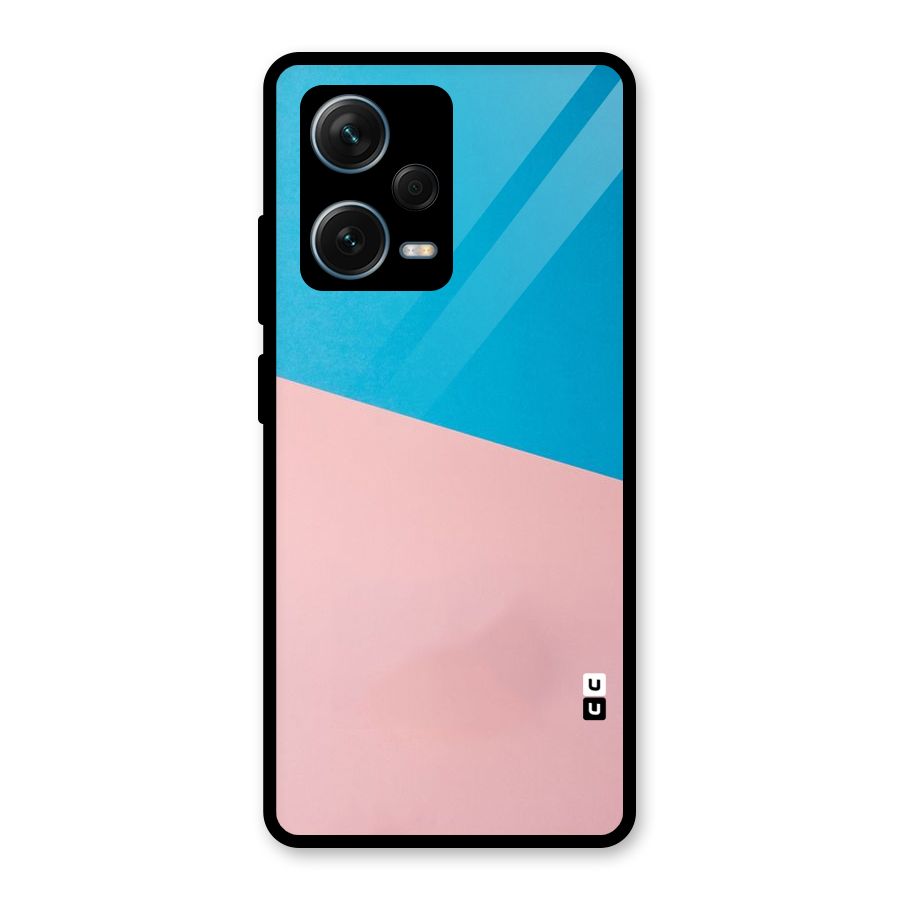 Bicolor Design Glass Back Case for Redmi Note 12 Pro Plus 5G