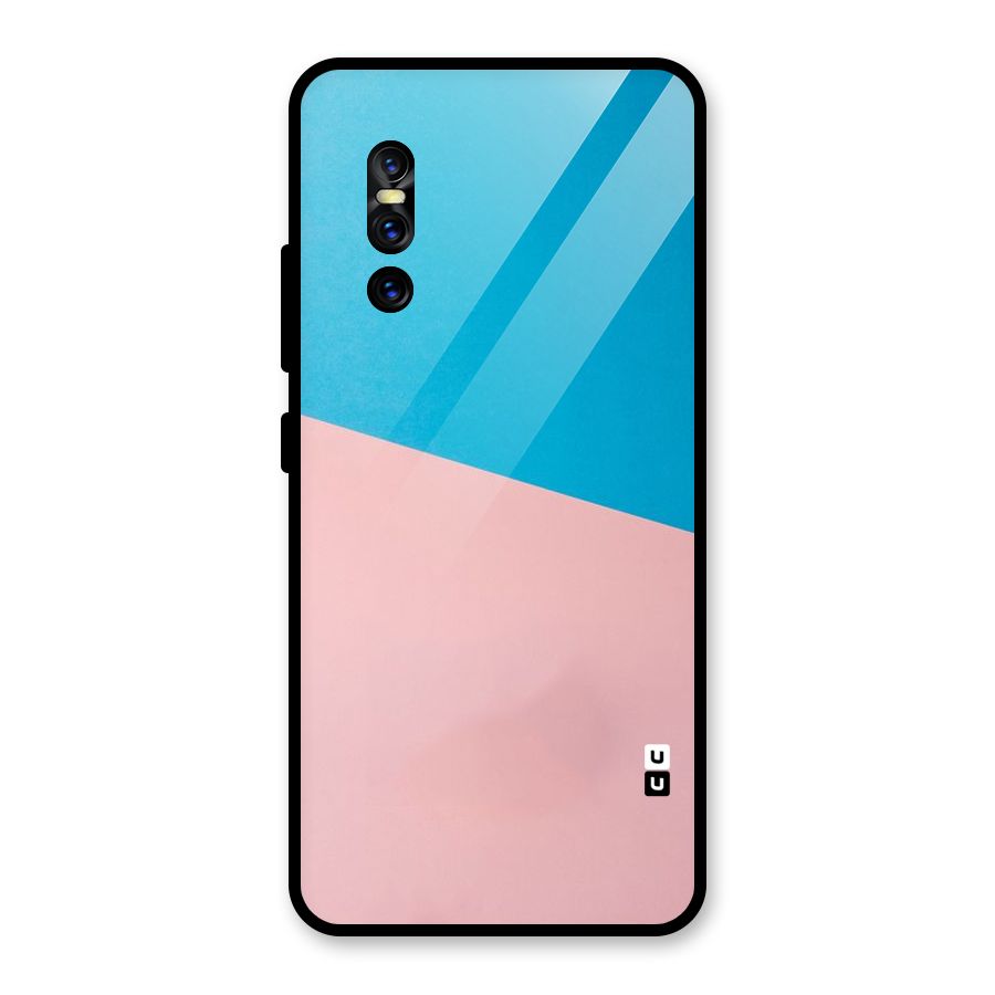 Bicolor Design Glass Back Case for Vivo V15 Pro