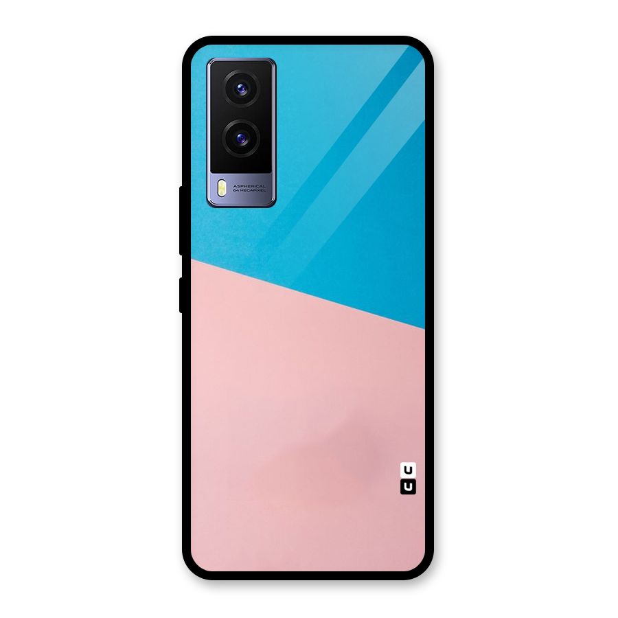 Bicolor Design Glass Back Case for Vivo V21e 5G