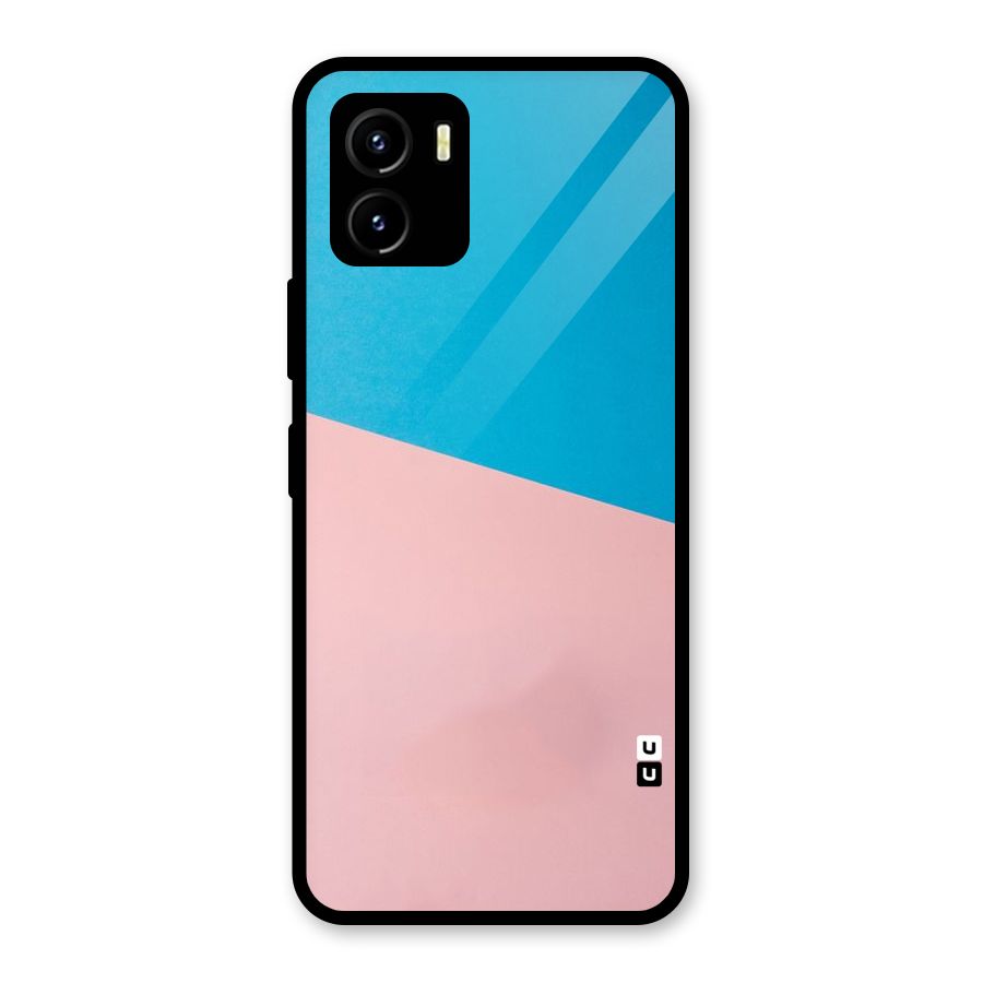Bicolor Design Glass Back Case for Vivo Y15s