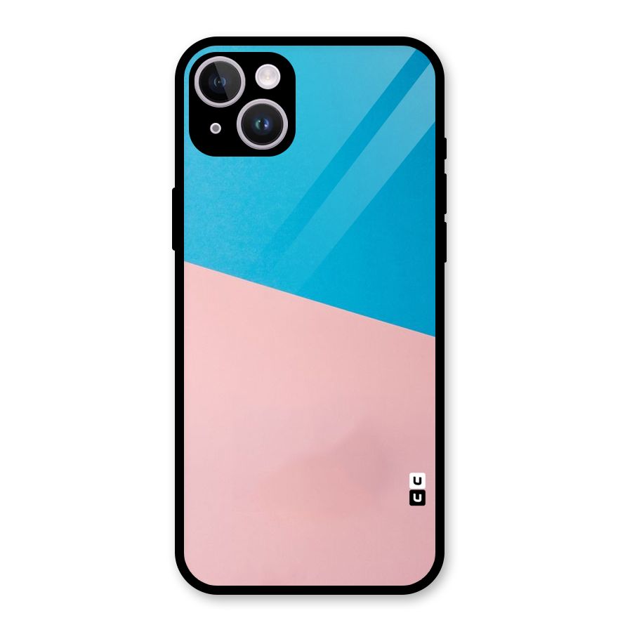 Bicolor Design Glass Back Case for iPhone 14 Plus