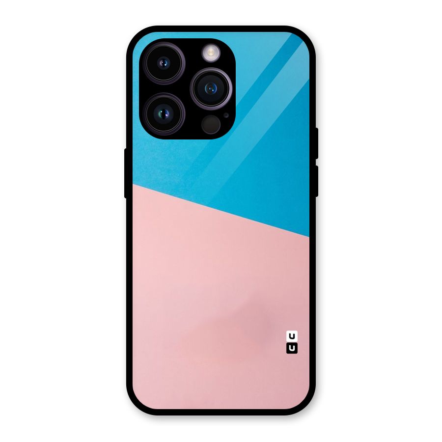Bicolor Design Glass Back Case for iPhone 14 Pro