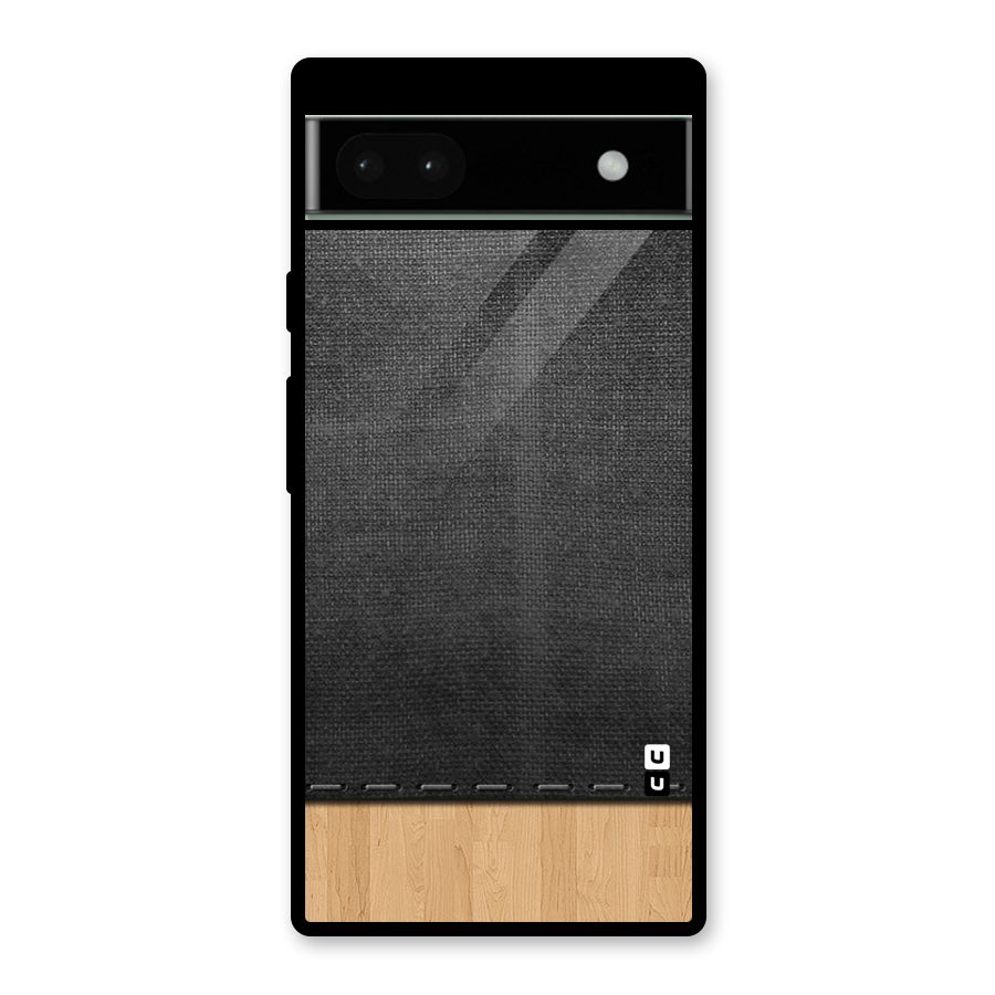 Bicolor Wood Texture Glass Back Case for Google Pixel 6a