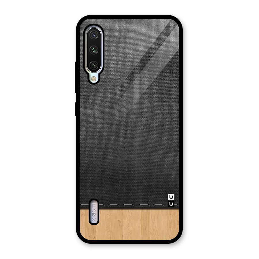Bicolor Wood Texture Glass Back Case for Mi A3