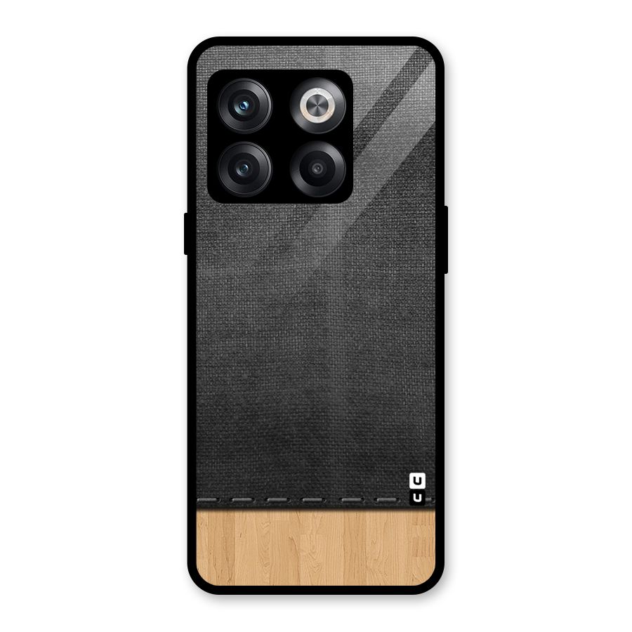 Bicolor Wood Texture Glass Back Case for OnePlus 10T