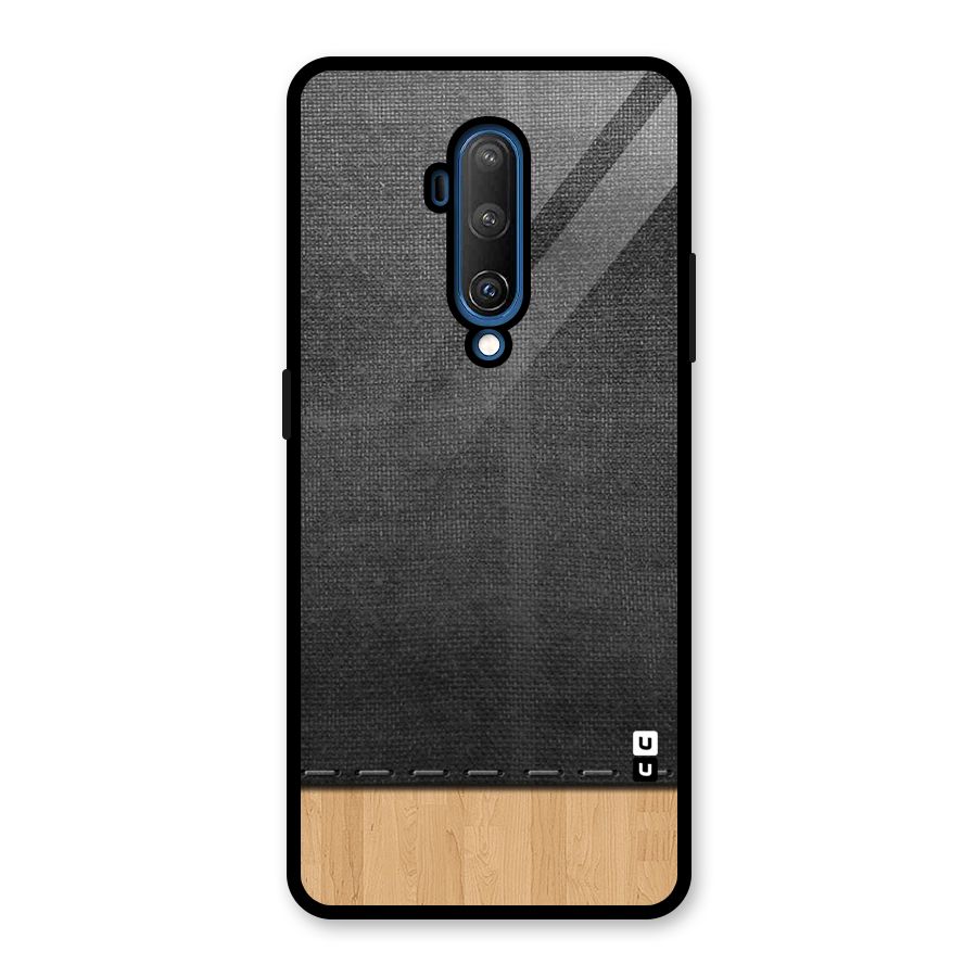 Bicolor Wood Texture Glass Back Case for OnePlus 7T Pro