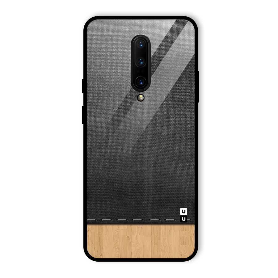 Bicolor Wood Texture Glass Back Case for OnePlus 7 Pro