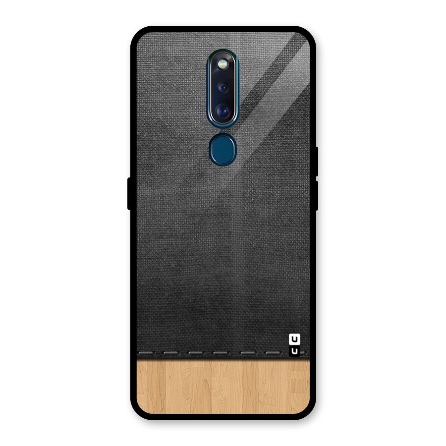 Bicolor Wood Texture Glass Back Case for Oppo F11 Pro