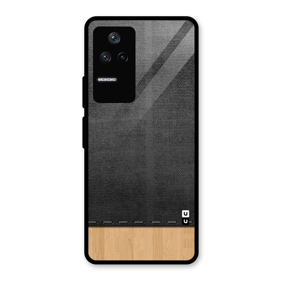 Bicolor Wood Texture Glass Back Case for Poco F4 5G