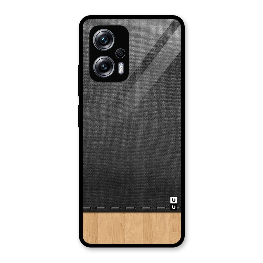 Bicolor Wood Texture Glass Back Case for Redmi K50i