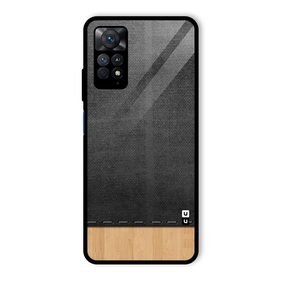 Bicolor Wood Texture Glass Back Case for Redmi Note 11 Pro Plus 5G