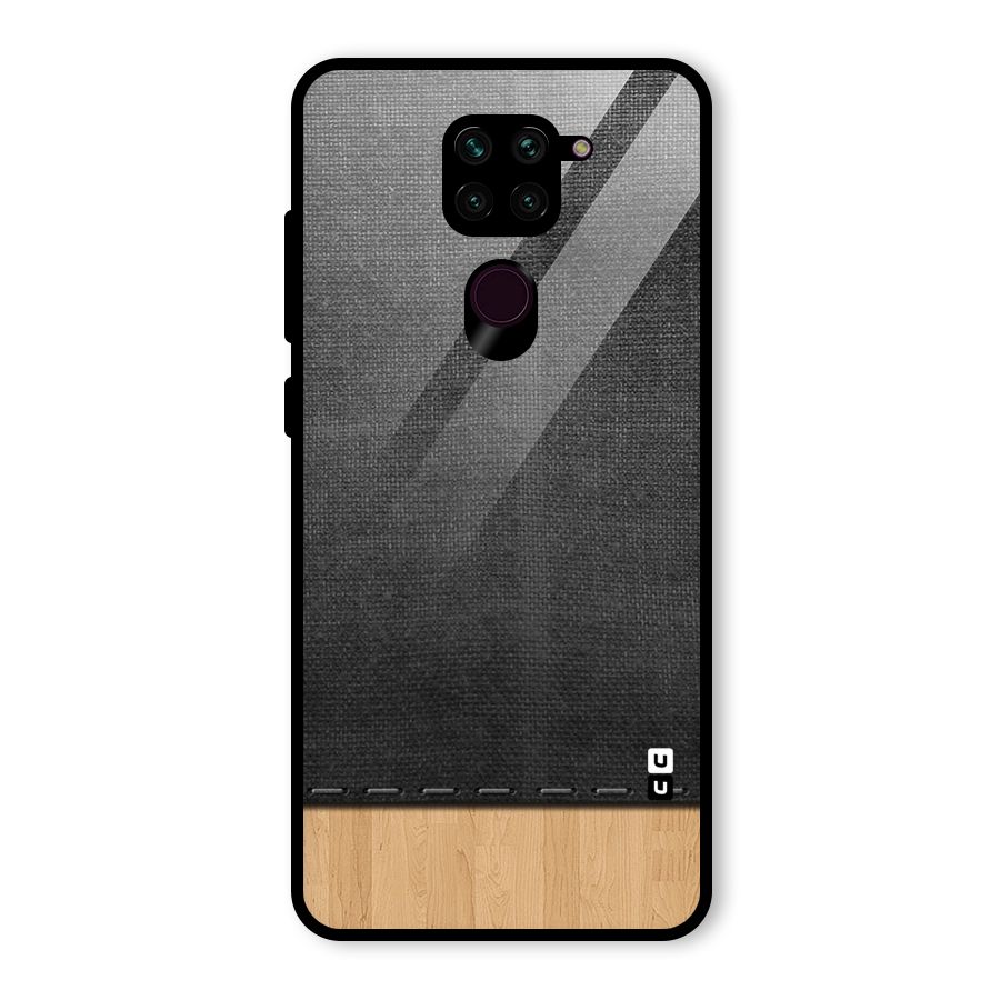 Bicolor Wood Texture Glass Back Case for Redmi Note 9