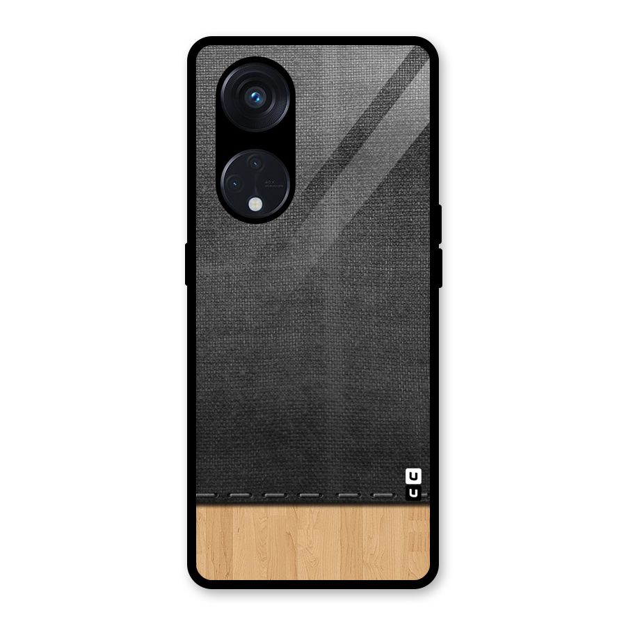 Bicolor Wood Texture Glass Back Case for Reno8 T 5G