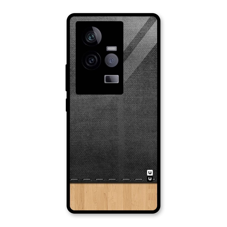 Bicolor Wood Texture Glass Back Case for Vivo iQOO 11 5G