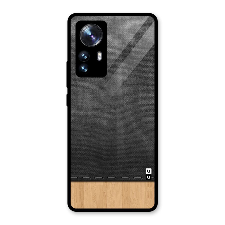 Bicolor Wood Texture Glass Back Case for Xiaomi 12 Pro