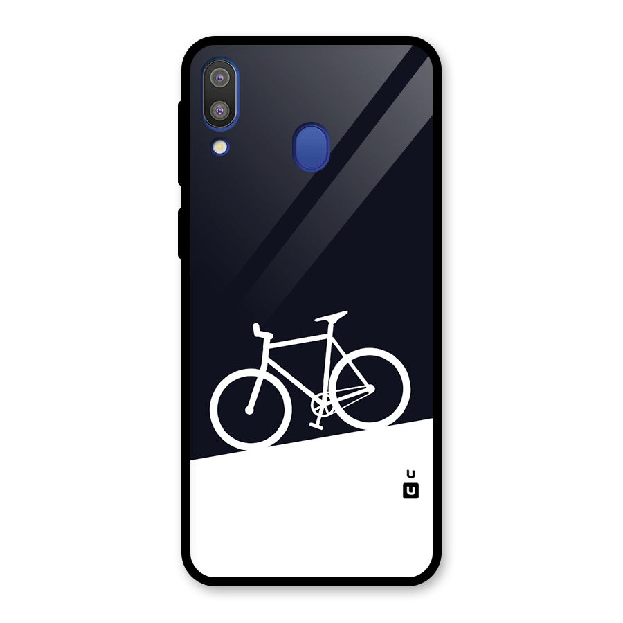 Bicycle Minimal Art Glass Back Case for Galaxy M20