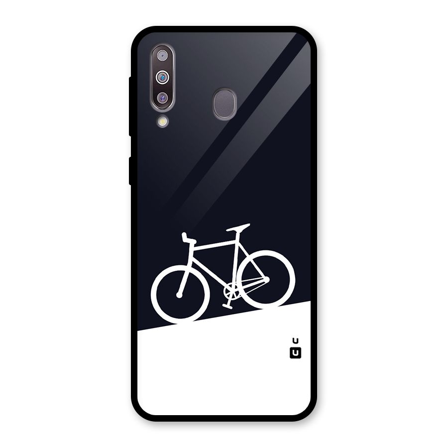 Bicycle Minimal Art Glass Back Case for Galaxy M30