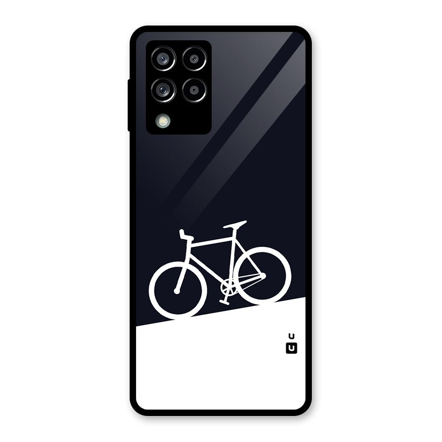Bicycle Minimal Art Glass Back Case for Galaxy M53 5G