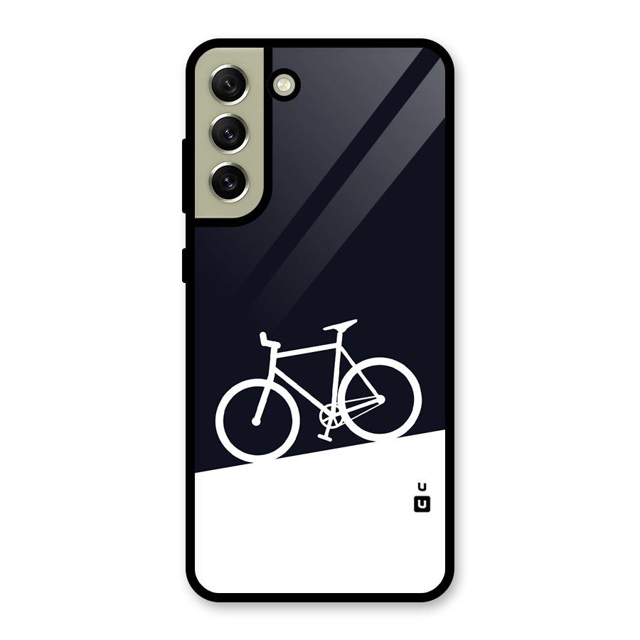 Bicycle Minimal Art Glass Back Case for Galaxy S21 FE 5G