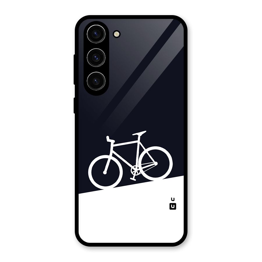 Bicycle Minimal Art Glass Back Case for Galaxy S23 Plus