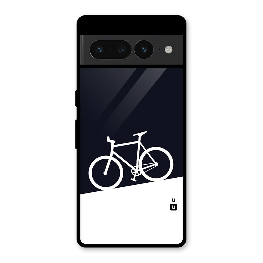 Bicycle Minimal Art Glass Back Case for Google Pixel 7 Pro