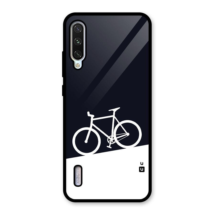 Bicycle Minimal Art Glass Back Case for Mi A3