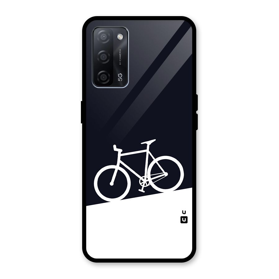Bicycle Minimal Art Glass Back Case for Oppo A53s 5G