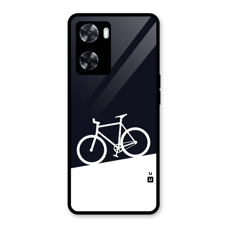 Bicycle Minimal Art Glass Back Case for Oppo A77