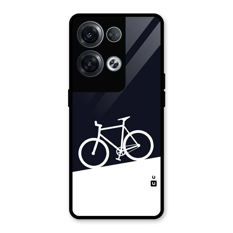 Bicycle Minimal Art Glass Back Case for Oppo Reno8 Pro 5G