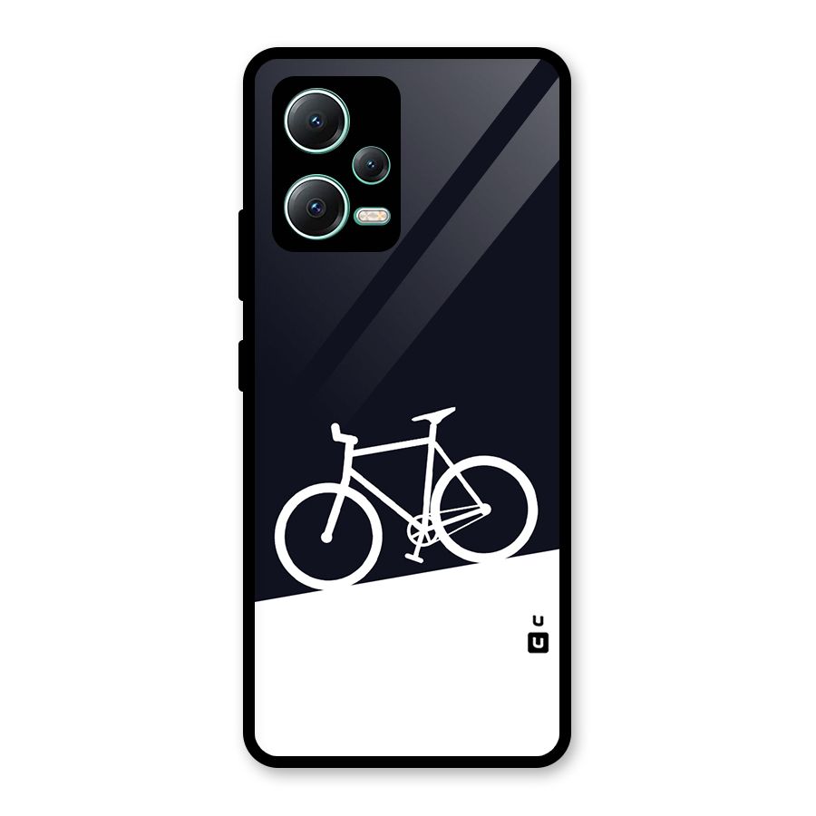 Bicycle Minimal Art Glass Back Case for Redmi Note 12 5G