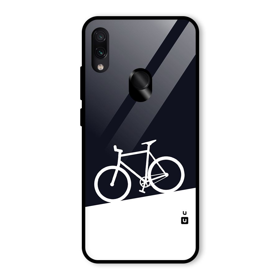 Bicycle Minimal Art Glass Back Case for Redmi Note 7 Pro