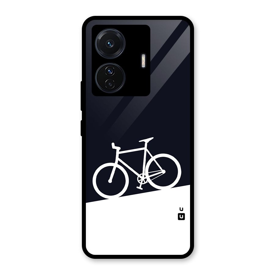 Bicycle Minimal Art Glass Back Case for Vivo T1 Pro