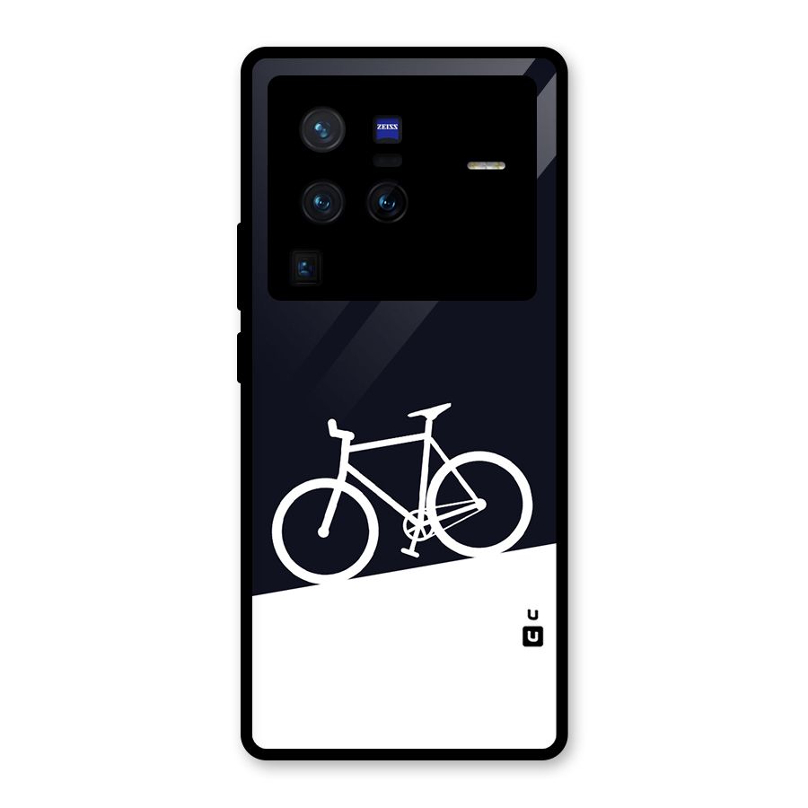 Bicycle Minimal Art Glass Back Case for Vivo X80 Pro