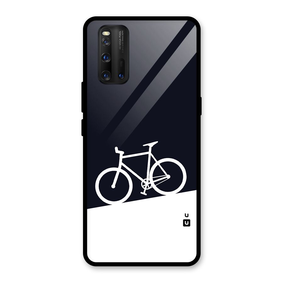 Bicycle Minimal Art Glass Back Case for Vivo iQOO 3